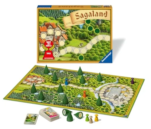 Ravensburger 27040 - Sagaland 40 Jahre Jubiläumsedition, limitiertes Gesellschaftsspiel für 2-6 Spieler, Klassiker mit Geschichtenbuch und großem Spielspaß