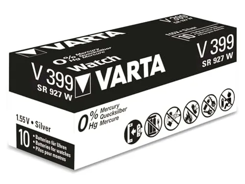 VARTA 14501399 - Knopfzellen-Batterie V399 mit 1,5 Volt, Kapazität 42 mAh, chemisches System Silberoxid, für elektronische Alltagsgeräte zur Sicherstellung einer optimalen Energieversorgung
