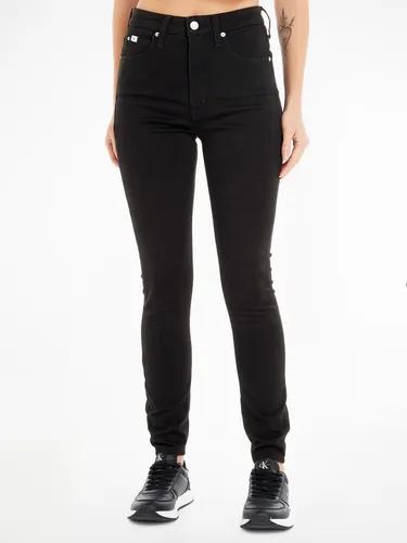 Calvin Klein Jeans HIGH RISE SUPER SKINNY ANKLE Hosen Damen, Denim Black - Stylische Damen Jeans im High Rise Super Skinny Fit, ideal für Büro und Alltag, mit hohem Tragekomfort und optimaler Bewegungsfreiheit.