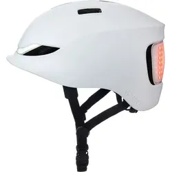 Lumos Matrix LED Helm Licht Blinker Warnlicht jet white - Fahrradhelm mit integriertem LED Licht, Blinker und Warnleuchte in jet white, für mehr Sicherheit im urbanen Verkehr, Größe 54-61 cm.