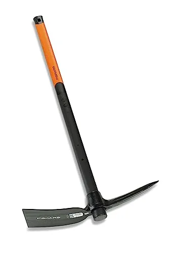 Fiskars Spitz- und Breithacke - Gartenwerkzeuge für grobe Arbeiten auf steinigen Böden. Extra breite Hackseite und geschärfte Vierkantspitze ermöglichen müheloses Graben und Wurzelschneiden. Der rutschfeste Griff sorgt für hohen Komfort.