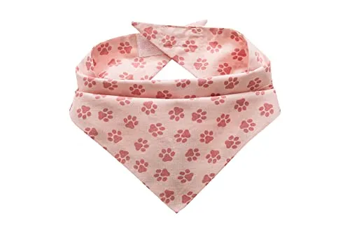 Hunde Bandana Kopftücher Hundehalstuch Dreieckstuch für Kleine, Mittelgroße und Große Hunde (Rosa, S)