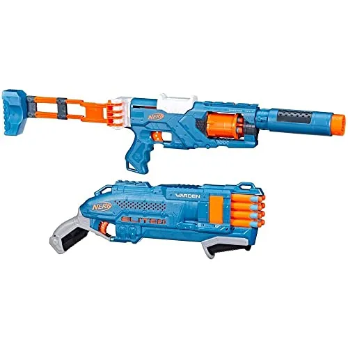 Nerf Blaster Gun Elite 2.0 Double Defense Set - Bogen, Armbrust & Dart - Das Set bietet doppelte Feuerkraft für actionreiche Spiele und ist ideal für Kinder ab 8 Jahren.