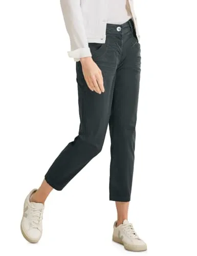 CECIL 3/4-Hose Style Scarlett - 4-Pocket Grün - Stoffhosen mit 3/4 Länge im 4-Pocket-Stil, atmungsaktiv und elastisch für optimalen Tragekomfort.