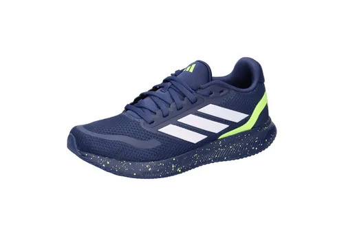 Adidas Unisex Kinder RUNFALCON 5 Schuhe JUNIOR, Dunkelblau/FTWR Weiß/hi-Res Gelb, 38 EU - Bequeme Kinder-Laufschuhe mit regulärer Passform, leichtem Textil-Obermaterial und Cloudfoam-Dämpfung für hohen Tragekomfort. Ideal für aktive Kinder!