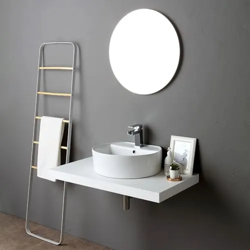 KIAMAMI VALENTINA - Runder Spiegel 70 cm ohne Rahmen - Moderner runder Spiegel mit 70 cm Durchmesser, ideal für jeden Raum. Sein zeitloses Design passt perfekt zu verschiedenen Einrichtungsstilen und verleiht Ihrem Zuhause eine elegante Note.
