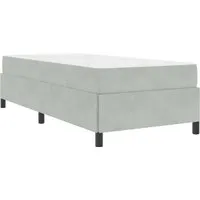 vidaXL Bettrahmen mit Matratze Hellgrau 90 x 190 cm - Modernes Bettrahmen-Set mit stabiler Matratze für optimalen Schlafkomfort. Minimalistisches Design, perfekt für zeitgemäße Schlafzimmer. Langlebige Materialien sorgen für eine ansprechende Optik und Funktionalität.