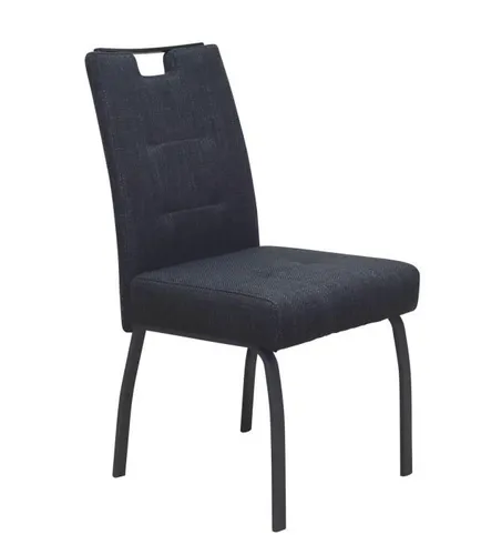 Polsterstuhl XL für Esszimmer und Wohnzimmer - Dunkelgrau - Eleganter Polsterstuhl mit XL Sitzbreite von 48 cm. Ideal für Esszimmer und Wohnzimmer, mit robustem Holzgestell und pflegeleichtem Microfaser-Stoff. Perfekt für stilvolle Akzente!
