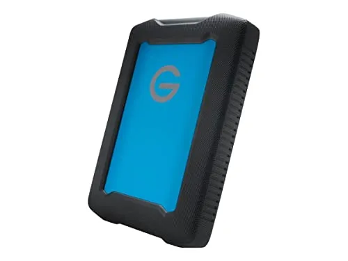 G-Technology ArmorATD 2 TB All-Terrain Festplatte - Externe Festplatte, wasser- und staubfest, ideal für Outdoor-Fotografen mit 140 MB/s Übertragungsgeschwindigkeit und bis zu 2 TB Speicher.