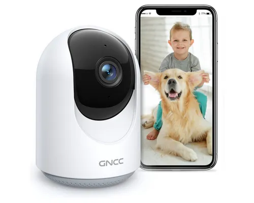 GNCC Babyphone mit Kamera - WLAN Überwachungskamera für Innenräume mit Zwei-Wege-Audio und Bewegungserkennung, ideal für Eltern, die ihre Kleinen rund um die Uhr im Blick behalten möchten.