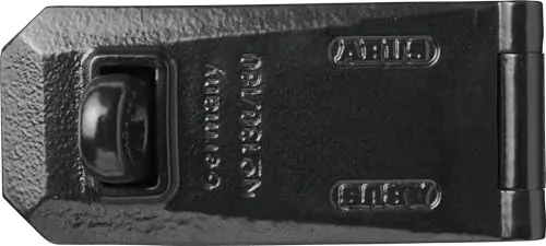 ABUS Granit Überfalle 130/180 - als Vorrichtung für Granit Vorhängeschlösser ideal - extrem stabil mit gehärteten Gelenkstiften - 35444 - ABUS-Sicherheitslevel 10 - Schwarz
