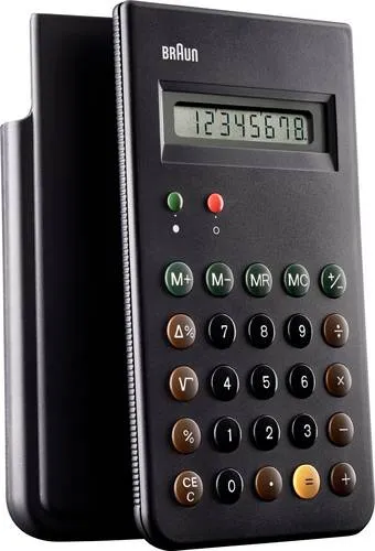 Braun Taschenrechner - LR44 Knopfzelle, handlich und ideal für Büro und Schule