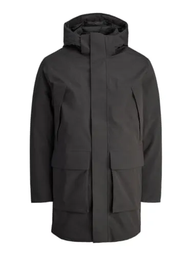 Jack & Jones Moon Parka Winterjacke Herren - Funktionsjacke für Herren, ideal für kalte Wintermonate mit warmem Kunstpelzfutter und winddichtem Design für besten Schutz.