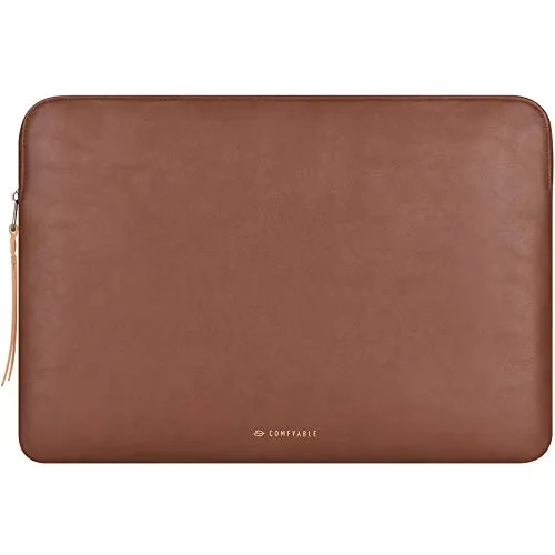 Comfyable Laptophülle Kompatibel für 13 Zoll MacBook Pro/MacBook Air M4 M3 M2 M1 & MacBook Pro 14-in M4 M3 M2 2023 M1, Laptop Sleeve PU-Leder Laptoptasche wasserdichte Schutzhülle für Mac