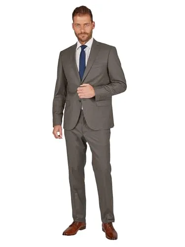 Steffen Klein Herren Anzug elastisch | Business Anzug | Taupe | Regular Fit - Hochwertiger Herren Anzug von Steffen Klein in Taupe, Regular Fit für optimalen Komfort und Bewegungsfreiheit. Ideal für professionelle Auftritte und geschäftliche Anlässe.