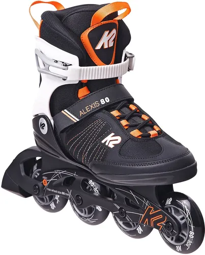 K2 ALEXIS 80 Inline Skate black/coral - 40 - Inliner für Anfänger bis Fortgeschrittene mit Original K2 Softboot für perfekten Komfort. Ideal für sommerliche Ausflüge am See oder entspannte Touren mit Freunden.