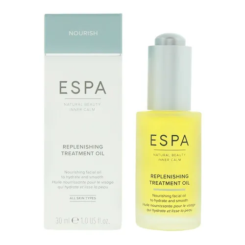 Espa Replenish Treatment Facial Oil 30ml für Frauen - Anti-Faltenprodukt mit nährenden Ölen für eine strahlende Haut, ideal zur Hautregeneration und Feuchtigkeitspflege.