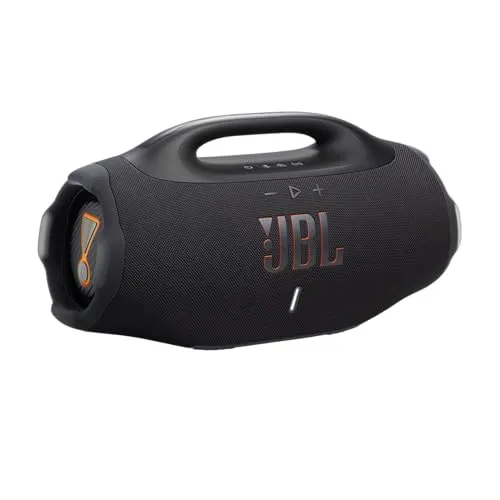 JBL Boombox 4 Bluetooth Lautsprecher - spritzgeschützt und leistungsstark - Bluetooth-Lautsprecher mit IP67-Zertifizierung, Auracast für mehrere Verbindungen, wechselbarem Akku und kraftvollem Sound – perfekt für jedes Abenteuer!