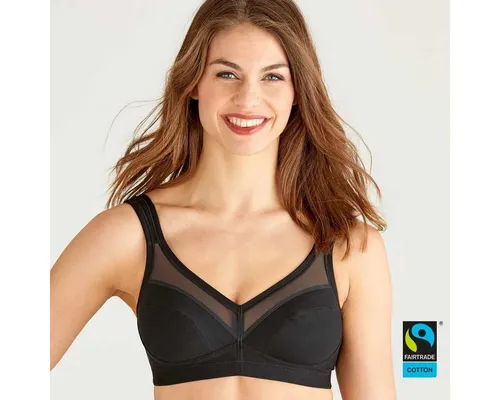 Swegmark - Net Cotton - BH ohne Bügel - Schwarz 85D