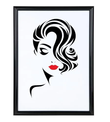 IDEAL TREND Classic Leichter Kunststoffbilderrahmen mit Acrylglas Schutz ohne Kompromisse BD: Farbe: Schwarz | Format: 21x29,7 DIN A4