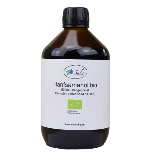 Sala Hanföl Hanfsamenöl kaltgepresst nativ BIO 500 ml Glasflasche