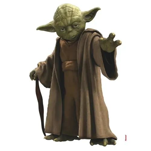 Komar Star Wars Deco-Sticker YODA – Wandtattoo für Kinderzimmer - Hochwertiger 100 x 70 cm Yoda Wandsticker aus selbstklebender Folie. Einfach anzubringen und rückstandslos abziehbar, perfekt für kreative Kinderzimmergestaltungen.