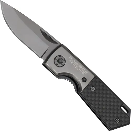 BlackField Security Gentline Boston Gentleman 88057 - Hochwertiges Jagdmesser mit 440 rostfreier Stahlklinge, titanbeschichtet. Robuster Carbonfiber-Griff für optimalen Halt und Leichtigkeit. Ideal für Outdoor-Aktivitäten.