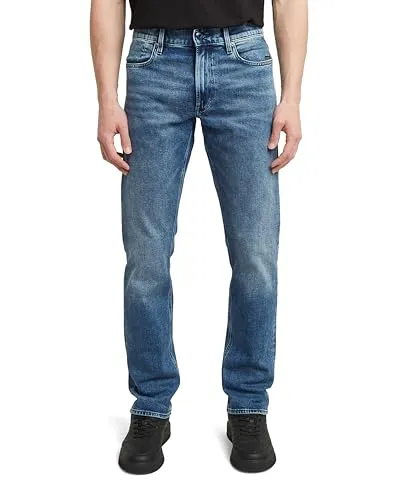 G-STAR 5-Pocket-Jeans Mosa - Straight Leg Blau 33 36 - Hochwertige Jeans mit 5 Taschen, aus 99% Baumwolle für hohen Tragekomfort und lässigen Look, ideal für jeden Anlass.