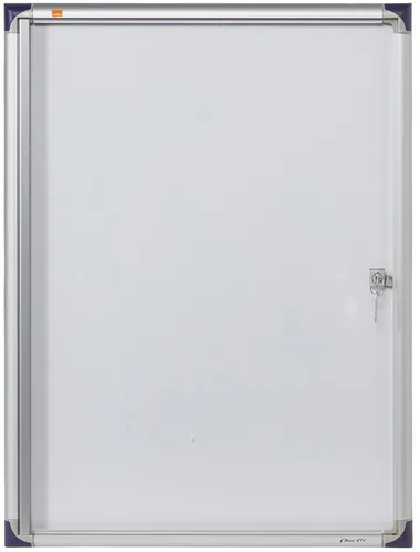 nobo Schaukasten Pacific silber 4x DIN A4 - Robuster Schaukasten für 4x DIN A4 Dokumente, ideal für wichtige Informationen im Innenbereich – perfekt für Büros, Kantinen und Eingangsbereiche.