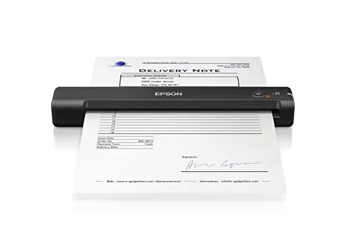 EPSON WorkForce ES-50 Mobiler Scanner - Schnelles Scannen in 5,5 Sek. pro A4-Seite, ideal für unterwegs mit 600 x 600 dpi Auflösung und Scan-to-PDF Funktionen