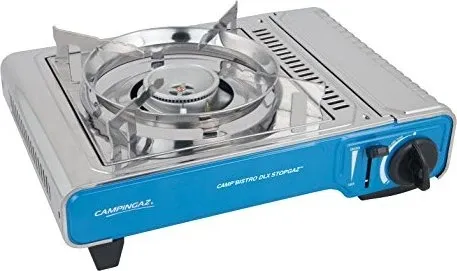 Campingaz Camp Bistro DLX Stopgaz Campingkocher - 2200 W, kompakt mit Piezo Zündung für einfaches Kochen beim Camping