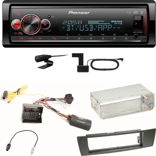 Pioneer MVH-S520DAB MP3 USB FLAC Digitalradio Einbauset für BMW E90 E91 E92 E93