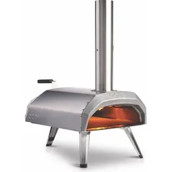 Ooni Karu 12 Pizzaofen - Holzkohle & Gas, Edelstahlgehäuse - Premium Pizzaofen für Grillliebhaber, vielseitig einsetzbar mit Holzkohle oder Gas für perfekten Pizzagenuss im Freien.