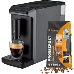 Tchibo Kaffeevollautomat Esperto mini - Kaffeevollautomaten, nur 16 cm breit, ideal für kleine Küchen, Studentenapartments oder Camping, inklusive GRATIS Kaffeeprobierset für den perfekten Kaffeegenuss.