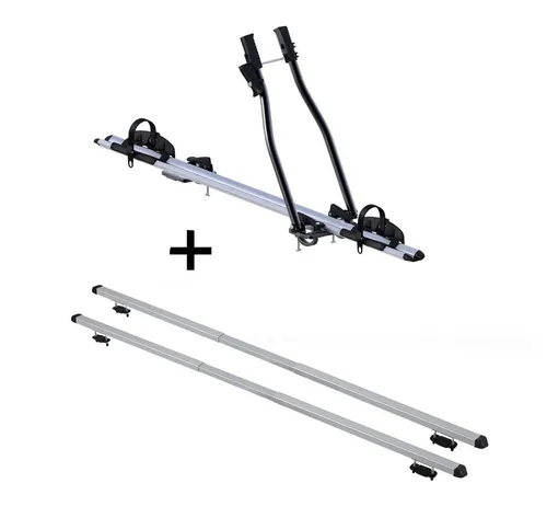 VDP Dachträger (Für Ihren Alfa Romeo 159 Sportwagon (5Türer) 06-13, Fahrradträger und Dachträger im Set), Fahrradträger SAGITTAR + Dachträger RAPID kompatibel mit Alfa Romeo 159 Sportwagon (5Türer) 06-13