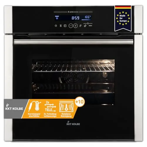 KKT KOLBE Einbaubackofen 60 cm autark | 70L | Multifunktional mit Katalyse und Drehspieß - Backöfen: Energieeffizienzklasse A, integrierte Selbstreinigungsfunktion und perfekte Garergebnisse durch PowerAir Heißluft-Funktion.