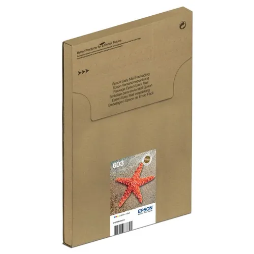 Multipack Easy Mail Packaging - 3er-Pack Tintenpatronen in Gelb, Cyan, Magenta, original für Drucker Expression Home und WorkForce
