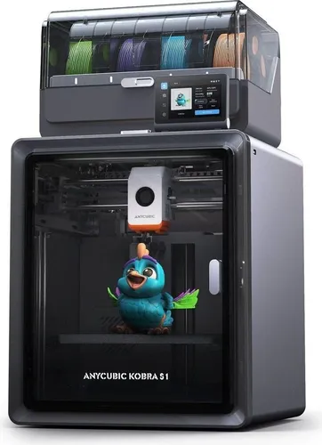 Anycubic Kobra S1 Combo: Mehrfarben CoreXY 3D-Drucker - 3D-Drucker mit 320° Hotend und 600mm/s Druckgeschwindigkeit, ideal für kreative DIY-Projekte und präzise Ergebnisse.