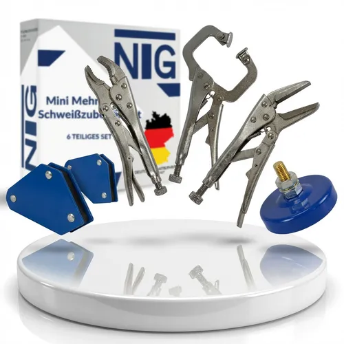 Mini Werkzeug Schweißen Set 6 teilig Werkzeug Gripzangen Magnete Schweißgerät