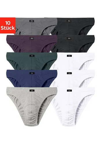 H.I.S Herren Minislip 10er Pack - Herrenunterhosen in bunten Farben, aus 95% Baumwolle und 5% Elasthan für optimalen Komfort und Passform mit flachem Komfortbund.