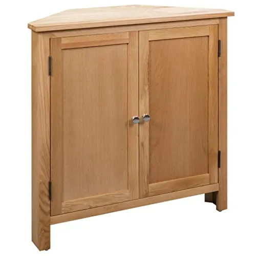 vidaXL Eichenholz Kommode 80x33,5x78 cm - Robustes Highboard für jede Ecke - Kommoden & Sideboards aus massivem Eichenholz, ideal für dekorative Artikel und mit reichlich Stauraum für Ordnung in Ihrem Zuhause.