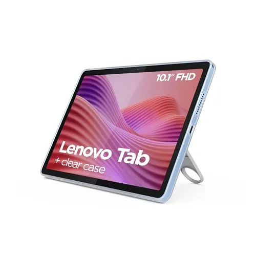 Lenovo Tab Tablet 10.1" Full HD | MediaTek G85 | 4GB RAM | 64GB eMMC | Android 14 - Tablets - Schlankes Design, beeindruckende Akkulaufzeit und vielseitige Nutzungsmöglichkeiten für Unterhaltung und Produktivität, inklusive klarer Schutzhülle.
