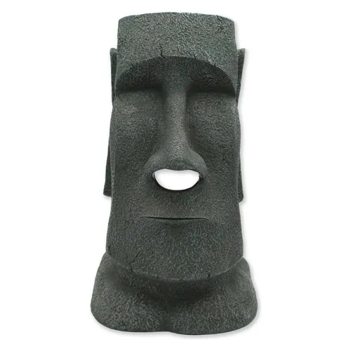 Winkee - Napkin Dispenser Moai Stone - Natural Stone Gray - Approximately 12 Inches Tall (18832)