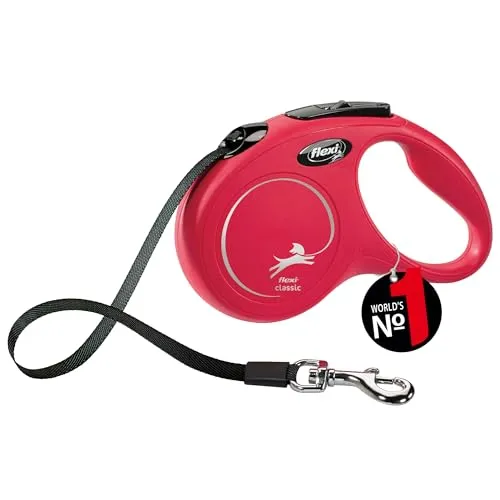 Flexi Klasse S 5m 15k R - Robuste Rollleine für Hunde mit reduziertem Schlaganfall und reflektierendem Design, ideal für sicheres Gassi-Gehen