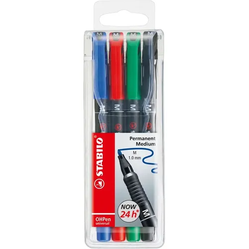 STABILO OHPen universal Folienstifte-Set farbsortiert permanent 4 St. (843/4)