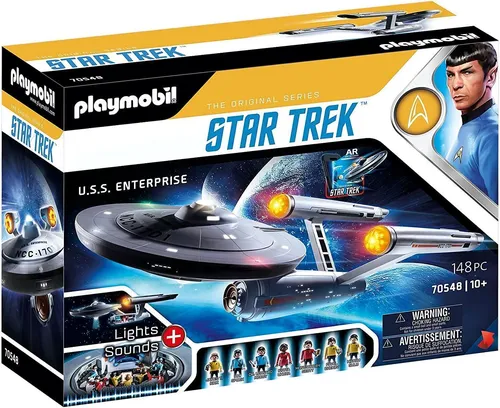 PLAYMOBIL Star Trek - U.S.S. Enterprise NCC-1701 70548 - Sonstige, interaktives Set mit Lichtern und Sounds für Star Trek-Fans, ideal für kreative Rollenspiele.