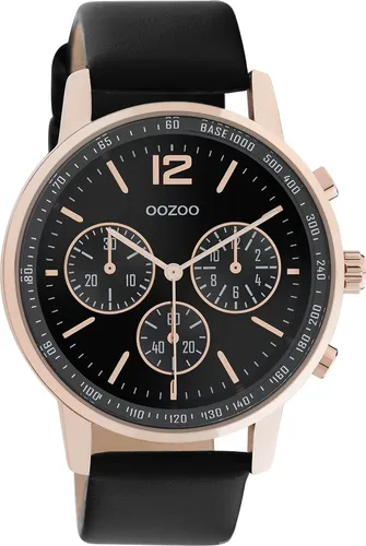 Oozoo Timepieces Herren Uhr C10814 - Stylische Armbanduhr mit Lederarmband - Armbanduhren für Herren, elegante und sportliche Herrenuhr mit hochwertigem Lederarmband und gehärtetem Mineralglas für klare Sicht.