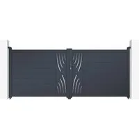 Casanoov Flügeltor Elektrisch Veleta 350x140cm mit Antrieb B700 - Praktisches Set für ein elektrisches Doppelflügeltor aus grauem Aluminium. Inklusive leistungsstarkem Motor für bis zu 700 kg und nützlichem Zubehör wie LED Blinkleuchte und Fotozellen. Ideal für Ihren Außenbereich.