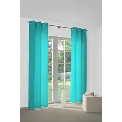 Wirth Vorhang WirthNatur (1 St), Ösen, blickdicht, 2-lagig blau 127 cm x 260 cm