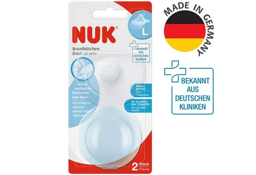 NUK Stillhütchen (1 Paar) für stillende Mütter - Hochwertige Stillhütchen für einen sanften Stillprozess, ideal für stillende Mütter. Sie bieten Komfort und Unterstützung beim Stillen.